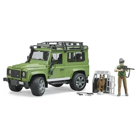 BRUDER LAND ROVER DEFENDER KOMBI, ERDÉSSZEL ÉS KUTYÁVAL