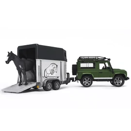 BRUDER LAND ROVER DEFENDER LÓSZÁLLÍTÓVAL