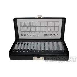 DUGÓKULCSKÉSZLET 1/4"  13 RÉSZES HOSSZÍTOTT 4-14MM
