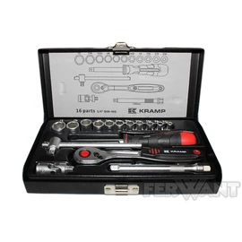 DUGÓKULCSKÉSZLET 1/4" 16 RÉSZES