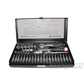DUGÓKULCSKÉSZLET 1/4" 45 RÉSZES