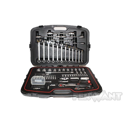 DUGÓKULCSKÉSZLET KOMBINÁLT  1/4" + 1/2" 96 RÉSZES