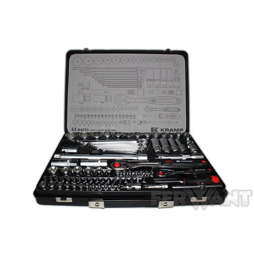 DUGÓKULCSKÉSZLET KOMBINÁLT  1/4" + 1/2"  82 RÉSZES