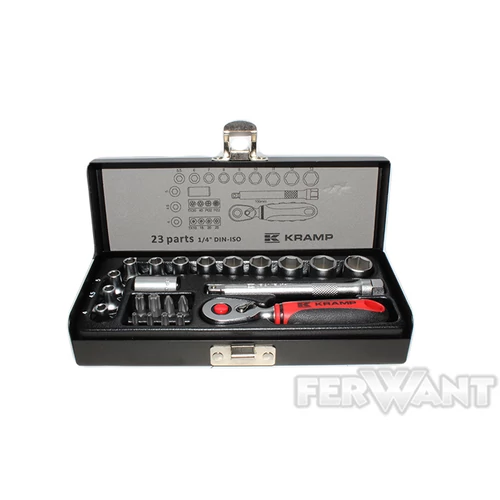 DUGÓKULCSKÉSZLET 1/4" 23 RÉSZES MINI